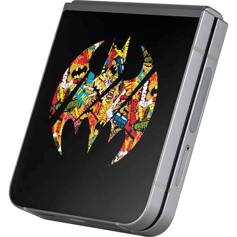 DC Comics Batman Silhouette Logo Vintage Pattern Galaxy Z Flip6 Skin